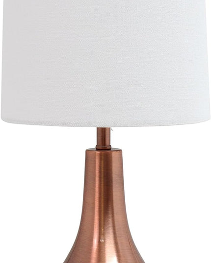 Simple Designs LT3303-RGD Tear Drop Table Lamp, Rose Gold - LeafyLoom
