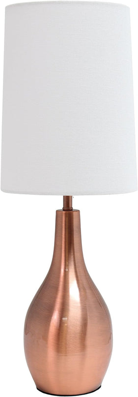 Simple Designs LT3303-RGD Tear Drop Table Lamp, Rose Gold - LeafyLoom