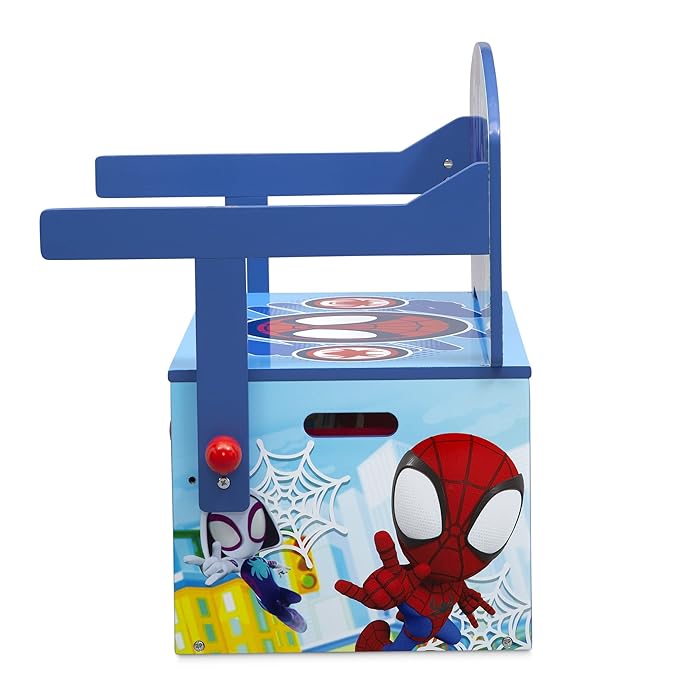 Delta Children Kids Convertible Activity Bench - Greenguard Gold Certified, Marvel Spidey and His Amazing Friends - LeafyLoom