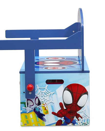 Delta Children Kids Convertible Activity Bench - Greenguard Gold Certified, Marvel Spidey and His Amazing Friends - LeafyLoom