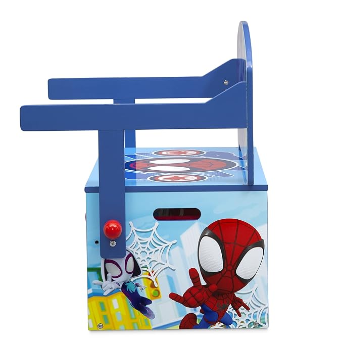Delta Children Kids Convertible Activity Bench - Greenguard Gold Certified, Marvel Spidey and His Amazing Friends - LeafyLoom