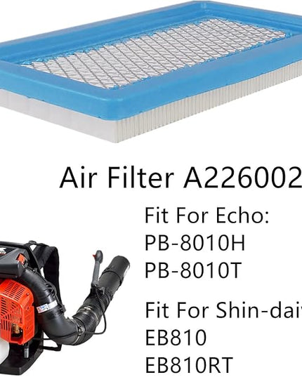 Air Filter A226002070 Compatible With Echo PB-8010H PB-8010T PB9010T PB9010H Shindaiwa EB810 EB810RT Backpack Blowers - LeafyLoom