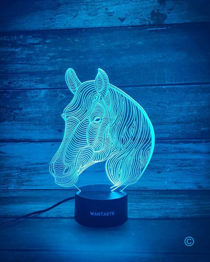 Horse 3D Lamp Gifts for Boys Girls Room, Night Light Toys Bedside Decor Gifts for Kids Baby, 7 Colors Changing Nightlight with Smart Control - LeafyLoom