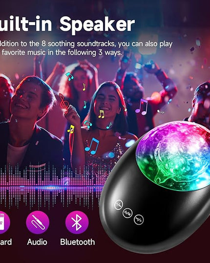 One Fire Gifts Box Galaxy Projector Light with 10 White Noise & Bluetooth Music, Remote Timer Galaxy Lights for Bedroom, Room Decor OneFire