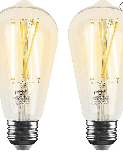 Geeni Smart Light Bulb - Alexa and Google Home Compatible, Tunable White LED Programmable and Dimmable WiFi Light Bulb, App Controlled (ST21, 2-Pack) Geeni