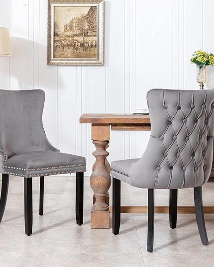 NicBex Haerin-SD-00115-LWJ Dining Chairs, 27.4"x20.4"x37.4", Gray - LeafyLoom