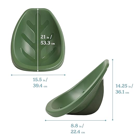 ECR4Kids Leaf Floor Seat, Rocker Chair, Hunter Green, 6-Piece - LeafyLoom