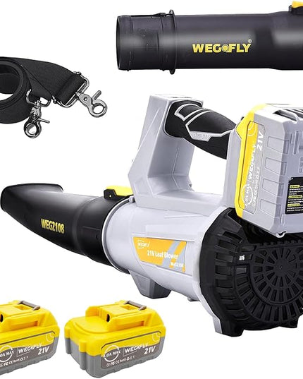 500 CFM Cordless Leaf Blower, 2 x 21V 4.0Ah Battery and Charger, Electric Leaf Blowers for Patio Cleaning, Lawn Care, Blowing Leaves and Snow - LeafyLoom