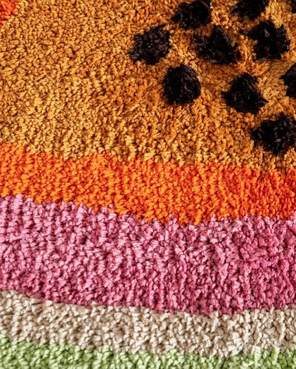 Passion Fruit Shaped Rug Fruits Bath Mat Area Rug Non-Slip Bathroom Door Mat for Bedroom Bathroom Kitchen Cartoon Area Rug for Bathroom Soft Bathmat Home Decor (18.5x25.6in) - LeafyLoom