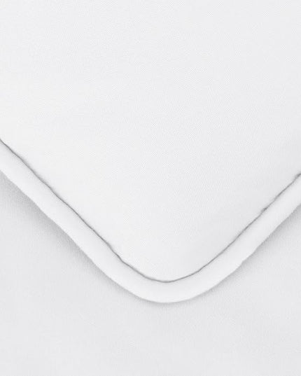 Amazon Basics All-Season Down-Alternative Comforter 3 Piece Bedding Set, King, Bright White, Pinch Pleat With Piped Edges - LeafyLoom