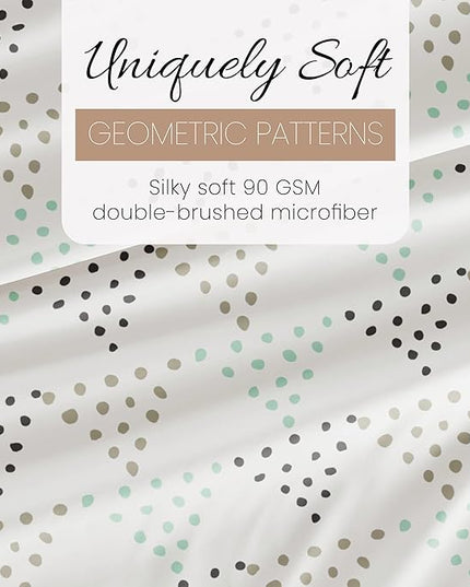 Linen Market 4 Piece Queen Bedding Sheet Set (Light Gray Dots) - Sleep Better Than Ever with These Ultra-Soft & Cooling Bed Sheets for Your Queen Size Bed - Deep Pocket Fits 16" Mattress - LeafyLoom