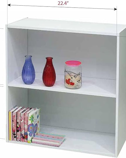 KB Designs Bookcase and Storage Organizer Bundle (2 and 4 Cube) - White - LeafyLoom