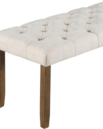 6-Piece Farmhouse Dining Set-Mid-Century Wood Rectangular Table with 4 Flannelette Upholstered Chairs and Bench, Suitable for Living Rooms, Home Bar, and Kitchen in Walnut, Onesize - LeafyLoom