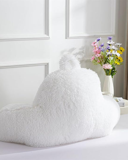 Aimuan Reading Pillow Bed Rest Wedge Large Adult Backrest Pillow with Arms Back Support for Sitting Up in Bed Cushion Incline Rest Sleeping Snoring Pillow,Whtie Standard - LeafyLoom