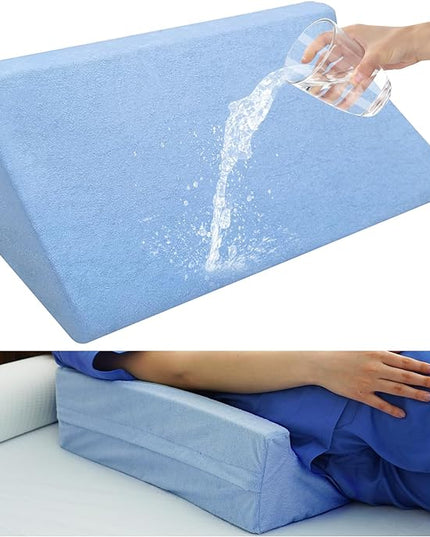 Side Wedge Pillow for Sleeping Back Support Pillow Memory Foam Bed Wedge Pillow for Side Sleeping Post Surgery, Wedge Pillow Body Position Side Sleeper Pillow - LeafyLoom
