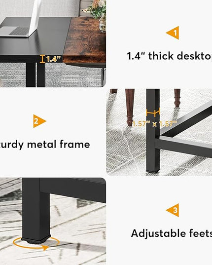 39.4"x 39.4"x29.5 “ inches Rustic Wooden Square Dining Kitchen Table for Small Space - LeafyLoom