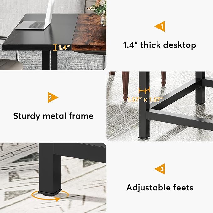 39.4"x 39.4"x29.5 “ inches Rustic Wooden Square Dining Kitchen Table for Small Space - LeafyLoom