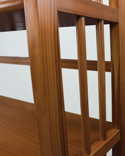 Casual Home 3-Shelf 27.5" Wide Folding Stackable Bookcase, Chestnut (New) - LeafyLoom
