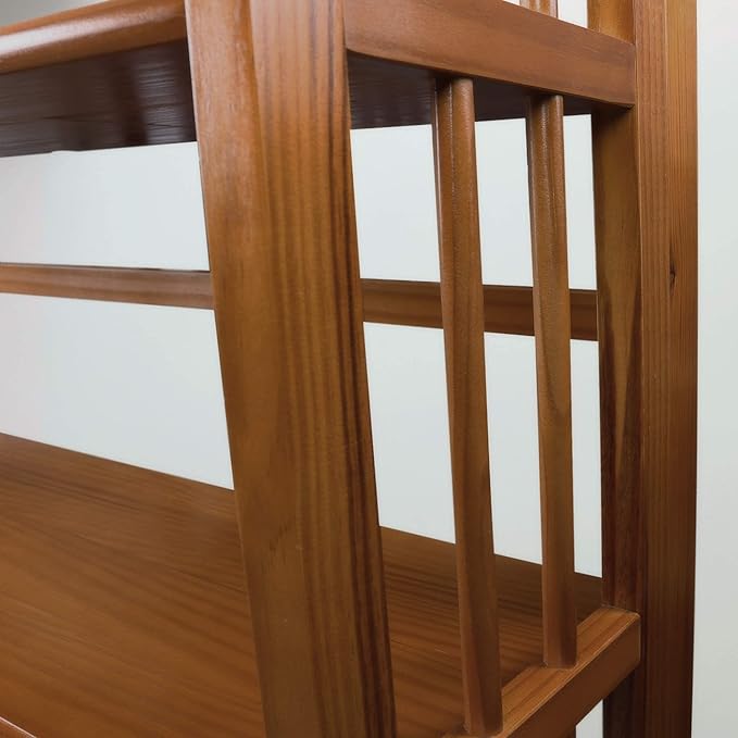 Casual Home 3-Shelf 27.5" Wide Folding Stackable Bookcase, Chestnut (New) - LeafyLoom