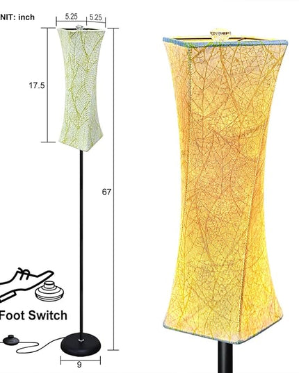 WORLD WIN Floor Lamp for Living Room, Tall Floor Lamp Standing Lamps for Bedrooms, Stepless Dimmable Modern Floor Lamp for Office Kids Room - LeafyLoom
