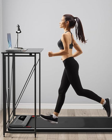 39.37" Folding Standing Desk, Small Laptop Stand Up Desk for Sitting or Standing, No Assembly Needed Folding Desk, Portable Standing Desk, Tall Foldable Desk for Home, Office, Small Spaces (Black) - LeafyLoom