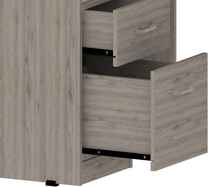 NicBex Kimberly-DW-00013-LWJ Home Office Desks, 47.2"x41.3"x30.4", Light Gray-1 - LeafyLoom