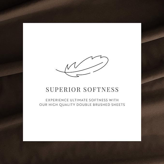 Linen Market Bed Sheets for King Size Bed (Chocolate) - Sleep Better Than Ever with These Soft and Cooling King Sheets - Deep Pocket Fits 16" Thick Beds - 4 Piece King Sheet Set - LeafyLoom