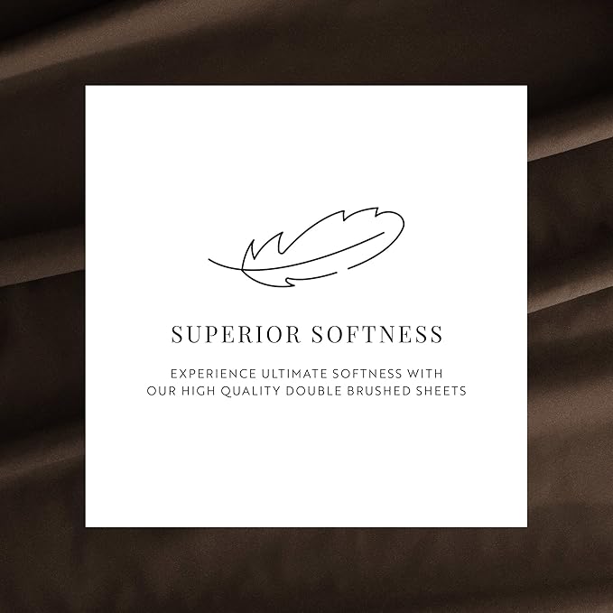 Linen Market Bed Sheets for Cal King Size Bed (Chocolate) - Sleep Better Than Ever with These Soft and Cooling California King Sheets - Deep Pocket Fits 16" Thick Beds - 4 Piece Cal King Sheet Set - LeafyLoom