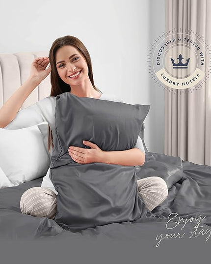 BELADOR Silky Soft Sheet Set - Luxury 4 Piece, for Twin Size Bed, Secure-Fit Deep Pocket Sheets with Elastic, Breathable Hotel Sheets and Pillowcase Set, Wrinkle Free Oeko-Tex Sheets - LeafyLoom