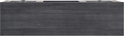 Henn&Hart Rectangular TV Stand with Crystal Fireplace for TV's up to 65" in Charcoal Gray, Electric Fireplace TV Stands for the Living Room - LeafyLoom