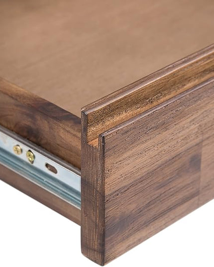 SIMPLIHOME Erina SOLID ACACIA WOOD Industrial 60 Inch Wide Writing Office Desk in Rustic Natural Aged Brown, For the Workstation and Study Table - LeafyLoom