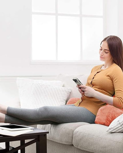 Clara Clark Reading Pillow, Standard Back Pillow for Sitting Up in Bed, Memory Foam Back Support Pillow, Reading Pillows for Sitting in Bed, Misty Rose Sit Up Pillow for Bed, Arm Pillow with Pockets - LeafyLoom