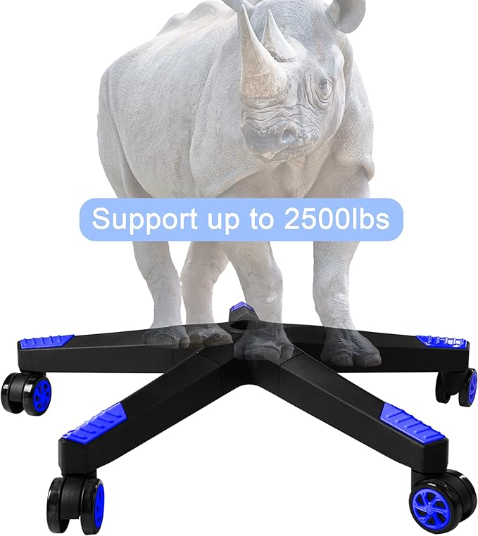 28 inch Nylon Gaming Chair Base Replacement with 5 Casters, Heavy Duty Office Chair Base Part - LeafyLoom