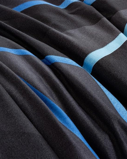NTBED 3D Geometric Comforter Set for Boys Kids, Irregular Diamond Pattern Lightweight Microfiber Bedding Sets All Season (Dark Blue, Twin) - LeafyLoom