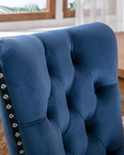 NicBex Haerin-SD-00098-LWJ Dining Chairs, 25.5"x19.7"x37.4", Blue - LeafyLoom