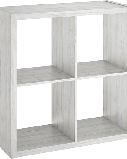 ClosetMaid 4550 Decorative Open Back 4-Cube Storage Organizer, Bleached Walnut - LeafyLoom