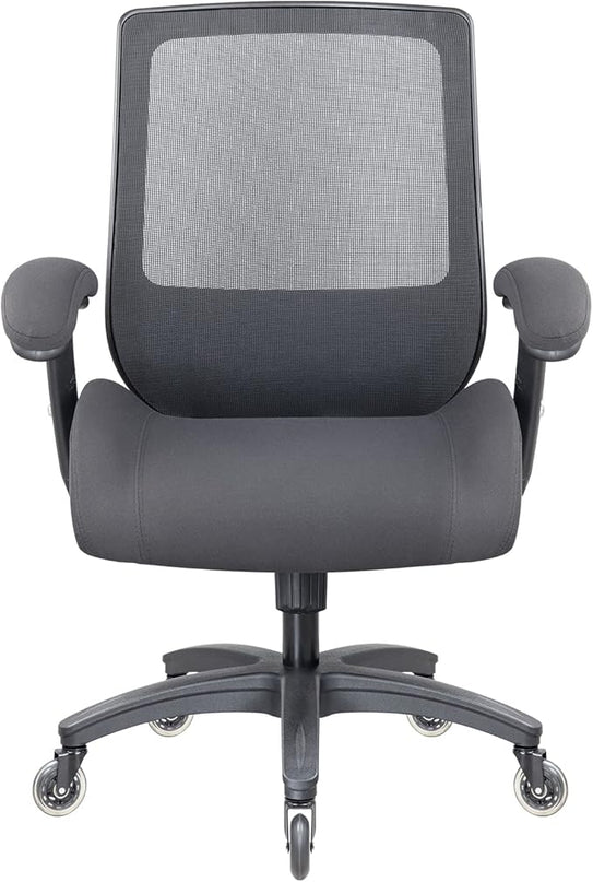 BOLISS Big and Tall 400lbs Mesh Computer Ergonomic Chair,Office Chair, Desk Chair,Height Adjustable Armrest,Lumbar Support,Swivel Computer Task Chair-Black - LeafyLoom