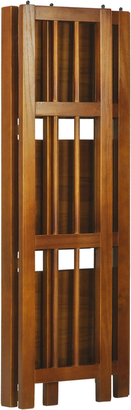 Casual Home 3-Shelf 14" Wide Folding Bookcase, Honey Oak (New) - LeafyLoom