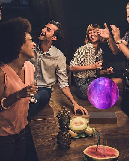 VGAzer Levitating Moon Lamp, 3D Illusion Moon Lamp with Remote Control, LED Galaxy Lamp for Bedroom Living Room Decoration, Unique Gifts for Kids Lover Friends (16 Colors Galaxy Suqare base) - LeafyLoom