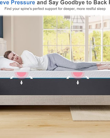 Firm Full Mattress,10-Inch Full Size Foam Mattress in Box,Edges Support for Sleep Supportive,54" X 75" X 10",Extra Firm - LeafyLoom
