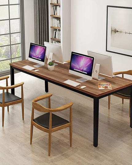 BIBOC Large Computer Desk Modern Simple Style Table 36X72 inches Office Desk Sturdy Writing Workstation Office Desk Writing for Home Office Desk Workstation Wide Metal Sturdy Frame - LeafyLoom