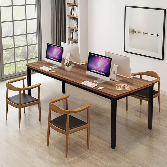 BIBOC Large Computer Desk Modern Simple Style Table 36X72 inches Office Desk Sturdy Writing Workstation Office Desk Writing for Home Office Desk Workstation Wide Metal Sturdy Frame - LeafyLoom