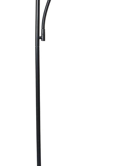 Simple Designs LF2000-BLK Mother-Daughter Floor Lamp with Reading Light, Black - LeafyLoom