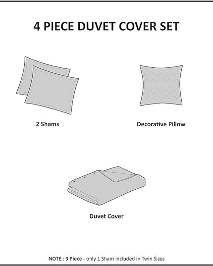 Intelligent Design Queen Duvet Cover Set, Velvet Queen Duvet Set, Luxury Diamond Quilting Black Duvet Cover, Fluffy Duvet Cover with Decorative Pillow and 2 Shams, 4 Pieces, Black, Full/Queen - LeafyLoom