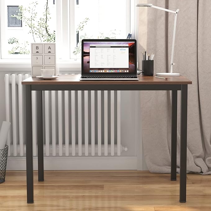 Need Small Computer Desk - 39 3/8" Inches Heavy Duty Writing Desks, Simple Laptop Corner Table for Home Office,Dormitory AC3FB10060 - LeafyLoom