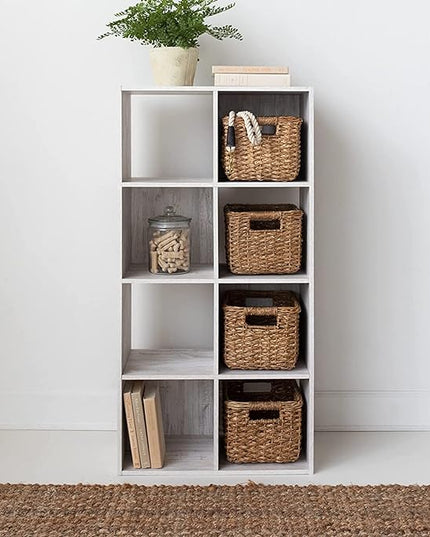 Signature Design by Ashley Paxberry Coastal 8 Cube Storage Organizer or Bookcase, Whitewash - LeafyLoom