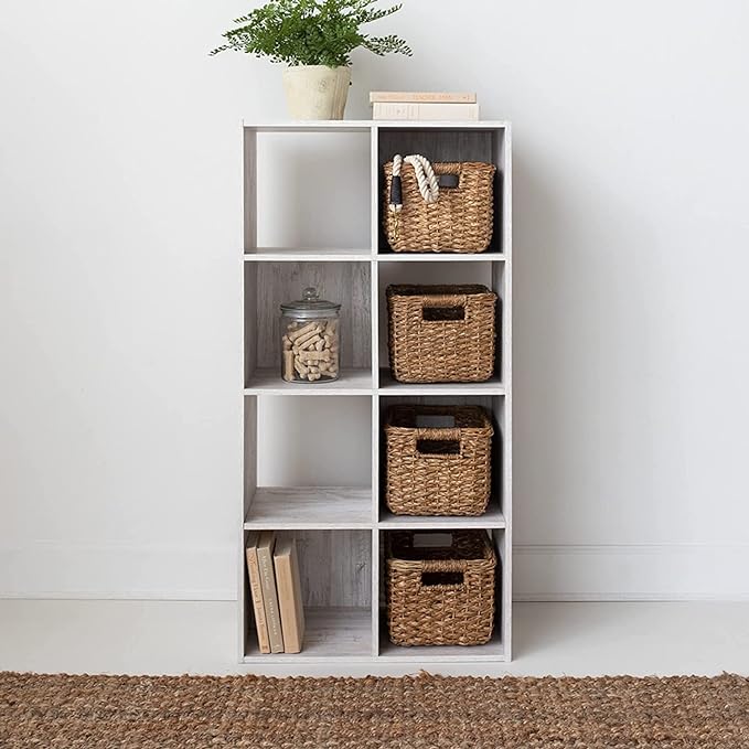Signature Design by Ashley Paxberry Coastal 8 Cube Storage Organizer or Bookcase, Whitewash - LeafyLoom