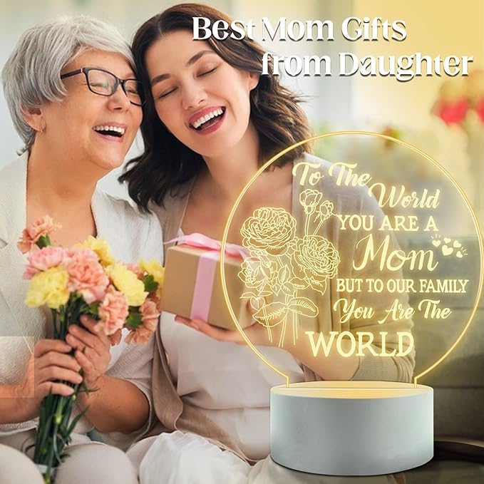 Mother's Gift-Best Mom Birthday Gifts from Daughter Son，Mom Birthday Gifts Night Light，Room Decoration Mom's Gifts - LeafyLoom