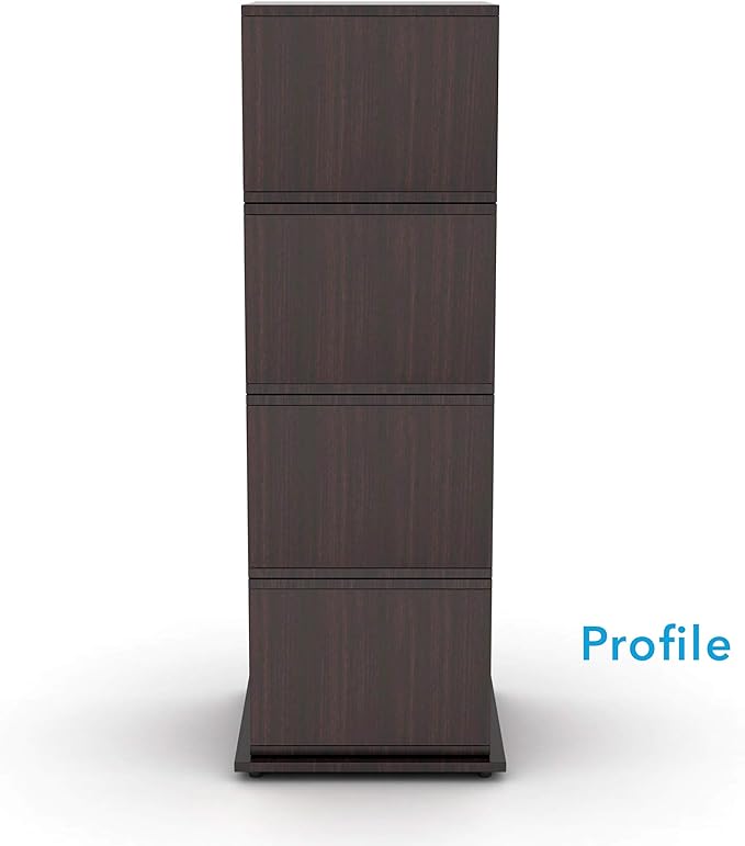 Atlantic 4 Tier Rotating Cube Espresso - LeafyLoom