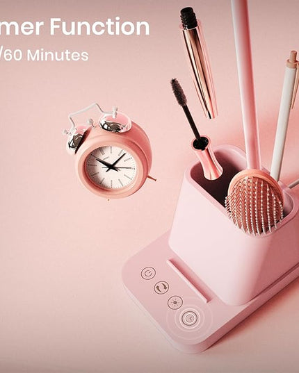 AXX Pink Desk Lamp for Kids, Cute Desk Light for Bedrooms, Kawaii Study Lamp with USB Charging Port - Small, LED, 650LM - Room College Dorm Essentials, Office Accessories for Women Teen Girls - LeafyLoom